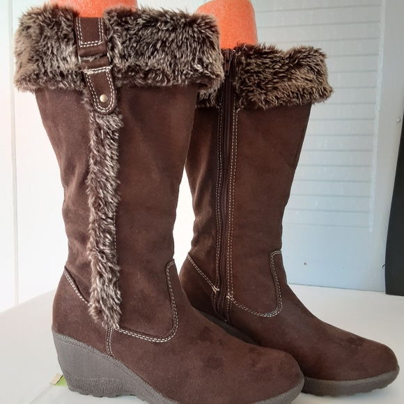 Faded Glory #214 Women's Brown Boots Sz 8 Preowned Good Condition - Picture 8 of 12